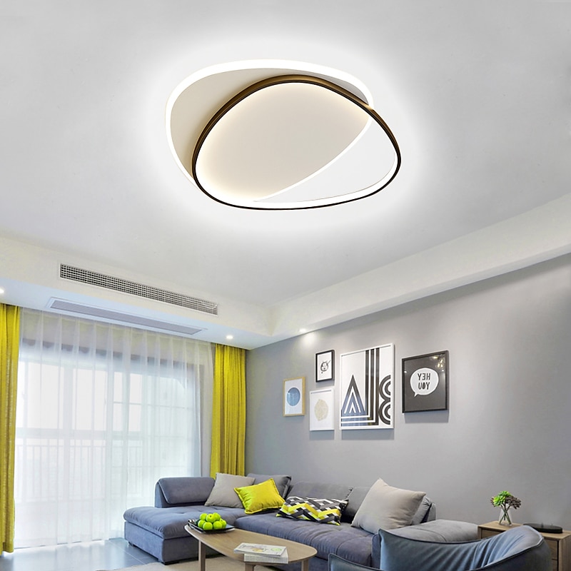 أدى ضوء السقف الأسود جولة ، 19.5 "مصباح السقف عكس الضوء مصباح غرفة المعيشة غرفة نوم المطبخ الحديث الممر 2026 - $198.99 –P7