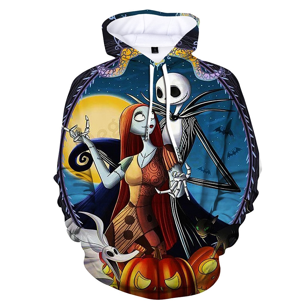 Jack Skellington Kapuce Animák Manga Anime 3D Přední kapsa Grafika Pro Pro páry Pánské Dámské Dospělé 3D tisk Běžné / Denní 2025 - $35.99 –P6