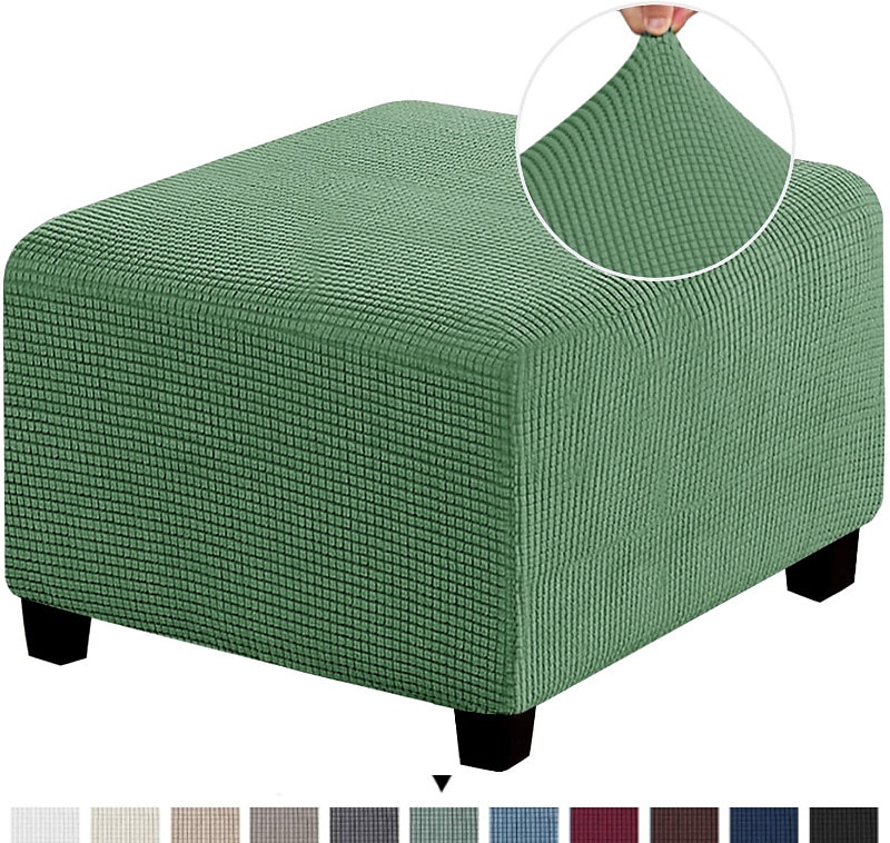 Capa otomana elástica capa otomana quadrada capa protetora para móveis dobrável para armazenamento banquinho protetor para móveis capa macia com fundo elástico de 2025 por $22.99 –P8