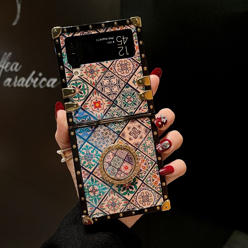 Phone Case For Samsung Galaxy Z Flip 5 Z Flip 4 Z Flip 3 Handbag Purse Flip Flip with Adjustable  Neck Strap Kickstand Butterfly PC 2025 - $16.99 –P7
