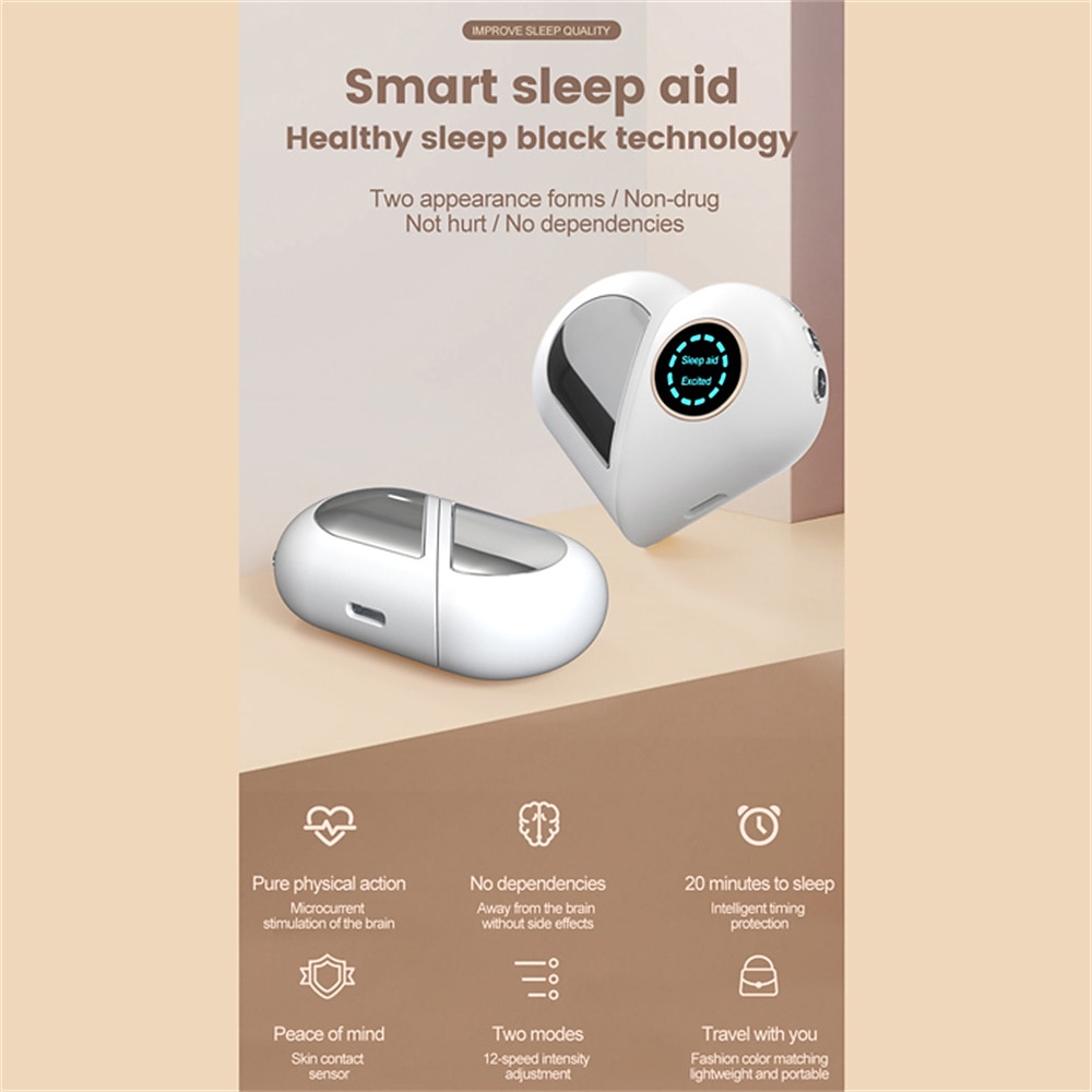 2025年 インテリジェントな睡眠器具不眠症デバイス、不眠症のための睡眠補助、睡眠を助けるための穏やかな睡眠を改善し、促進するための深い睡眠補助により、すぐに眠りにつく  コレクション – $41.99 –P1