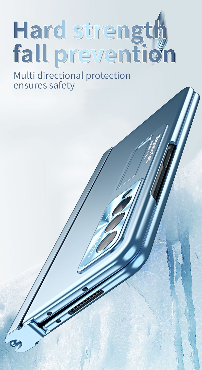 τηλέφωνο tok Για Samsung Galaxy Z Fold 5 Z Fold 4 Z Fold 3 Πίσω Κάλυμμα Προστατευτικό φακού κάμερας Σταντ ποδηλάτου με στυλό S Μονόχρωμο Ψημένο γυαλί PC Μεταλλικό 2025 - $34.99 –P7