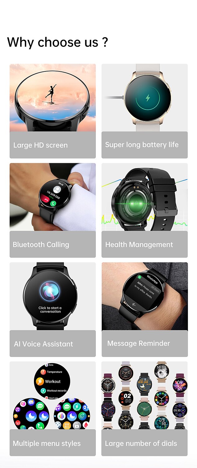 696 i50 Smart Watch 1.32 inch Smartwatch Fitness Running Watch Bluetooth Pedometer Call Reminder Sleep Tracker Compatible with Android iOS Women Hands-Free Calls Message Reminder Custom Watch Face IP 2025 - $56.99 –P2