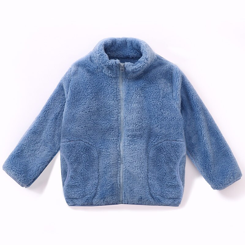 Barn Pojkar Fleece-jacka Ytterkläder Ensfärgat Långärmad Dragkedja Täcka Utomhus Bomull Mode Dagligen Blå Purpur Rodnande Rosa Vinter Höst 7-13 år 2025 - $22.99 –P7