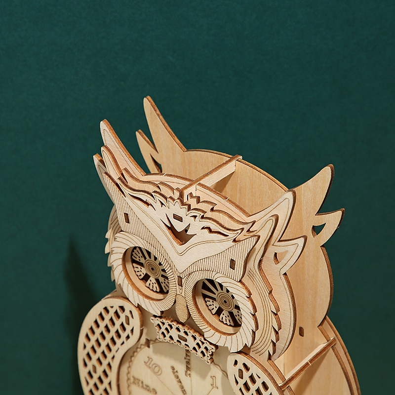 3D Wooden Puzzle For Adults Owl Clock Model Kit Desk Clock Home Decor Unique Gift For Kids On Birthday/Festival Day 2025 - $55.99 –P8