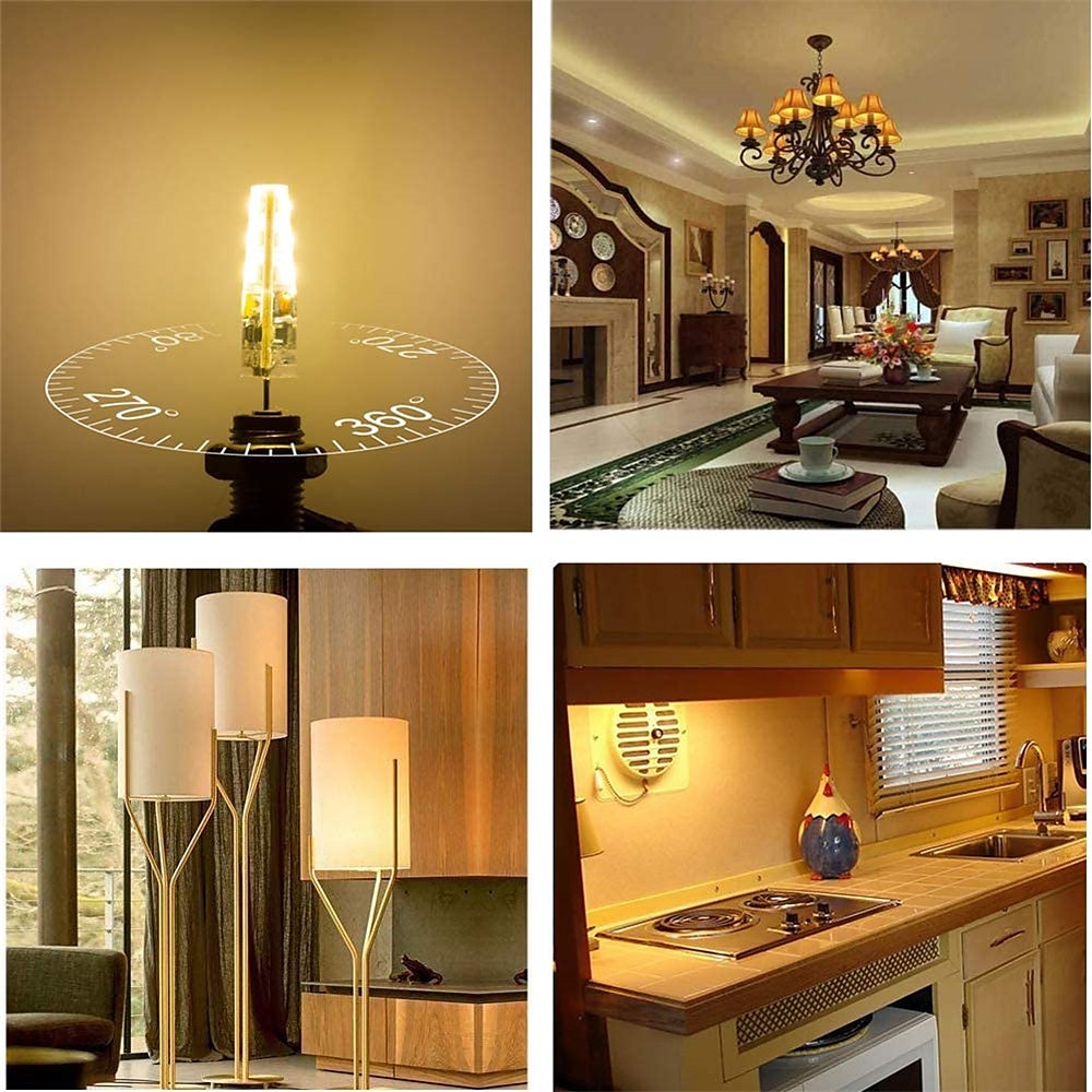 10 stücke dimmbare g4 led birne ac/dc12-24v warm kaltweiß 10 led 20 led energiesparende silikon licht 360 grad ersetzen halogenlampe led kristall scheinwerfer kronleuchter birne 2025 - $41.99 –P3