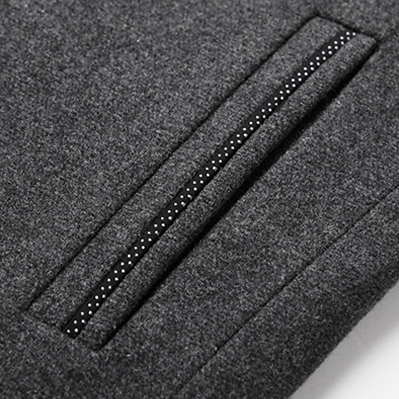 Herr Vinterkappa Yllekappa Rock Företag Dagliga kläder Vinter Ylle Håller värmen Utomhus Ytterkläder Kläder Mode Uppvärmning Solid färg Ficka Kinakrage Enkelknäppt 2025 - $48.99 –P12