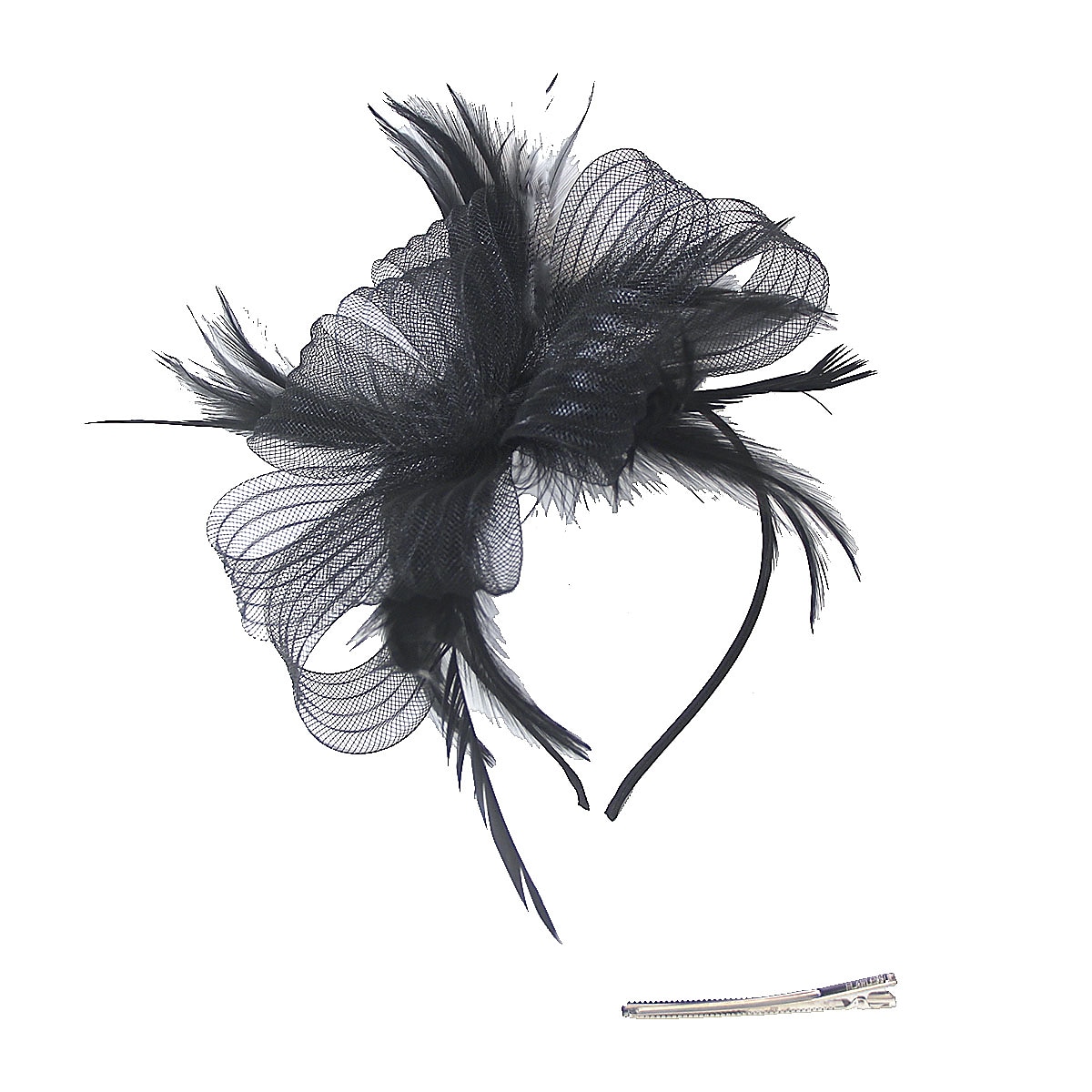 fascinators kentucky derby klobouk pokrývka hlavy organza polyester / polyamid kbelík klobouk párty / večer dovolená koktejl královský astcot vintage styl elegantní s nášivkami z peří pokrývka hlavy 2025 - $20.99 –P10