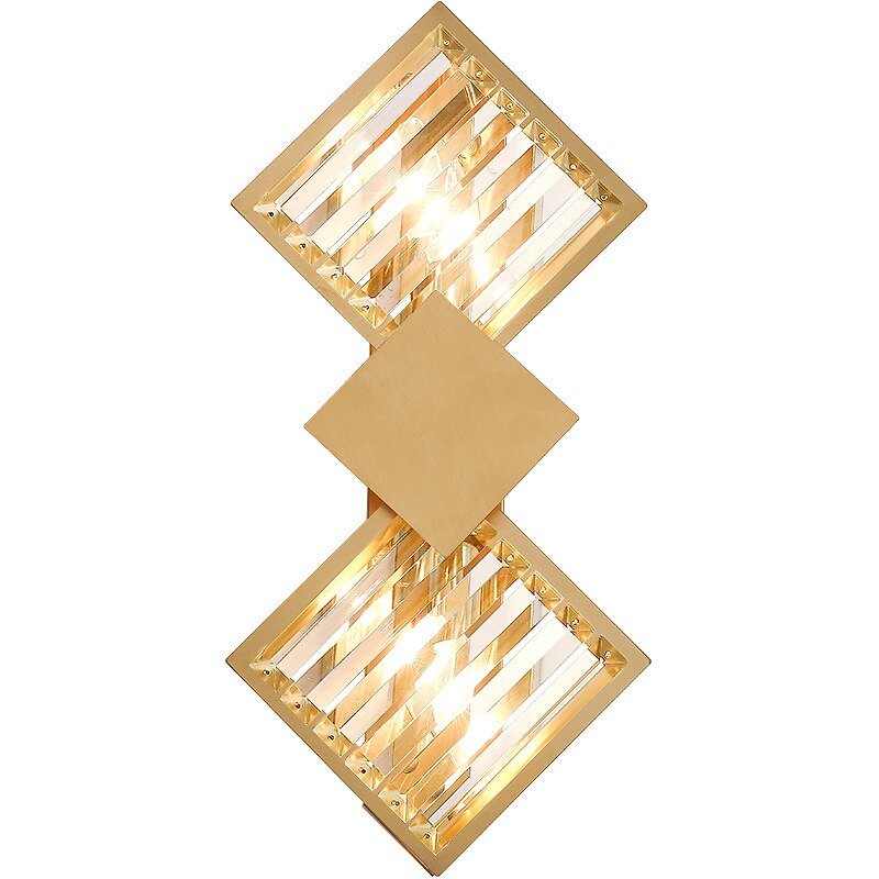 applique da parete a led applique da parete in cristallo lampada da parete geometrica, lampada da parete moderna in metallo dorato per testiera, lampade da parete nordiche per soggiorno, corridoio, del 2025 a $248.89 –P5