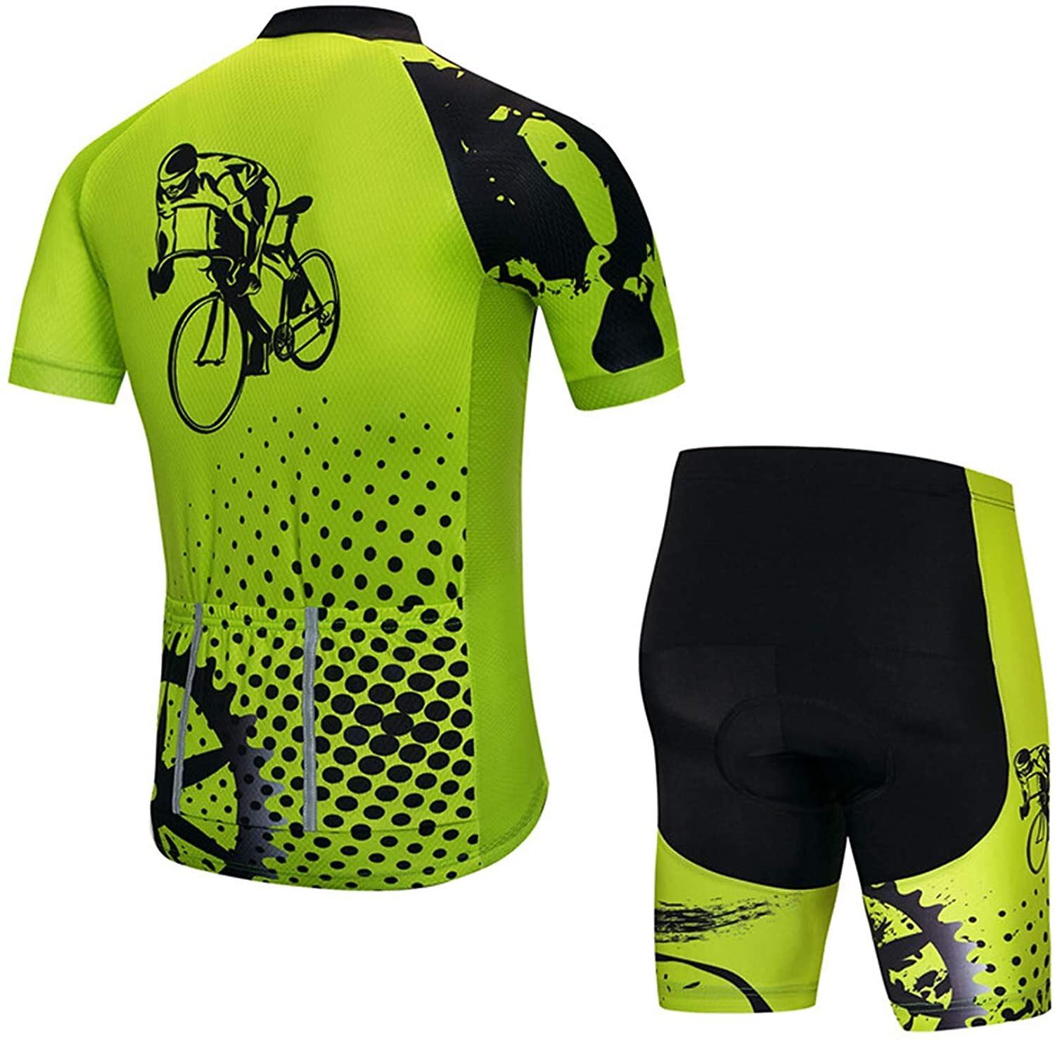 Per uomo Maglia con pantaloncini da ciclismo Manica corta Ciclismo da montagna Cicismo su strada Nero Bianco Verde Pop art Attrezzatura Bicicletta Completo tuta Pad 3D Traspirante Asciugatura rapida del 2025 a $43.99 –P7