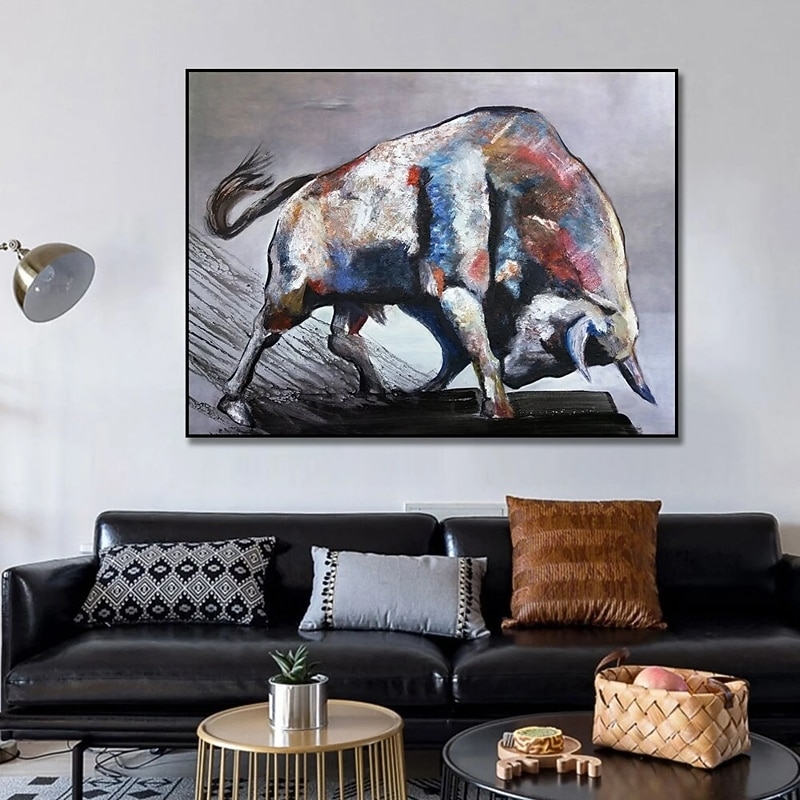 Handgefertigtes handgemaltes Ölgemälde Wand modernes abstraktes Pferd Leinwand Gemälde Heimdekoration Dekor gerollte Leinwand kein Rahmen ungedehnt 2025 - $139.99 –P9