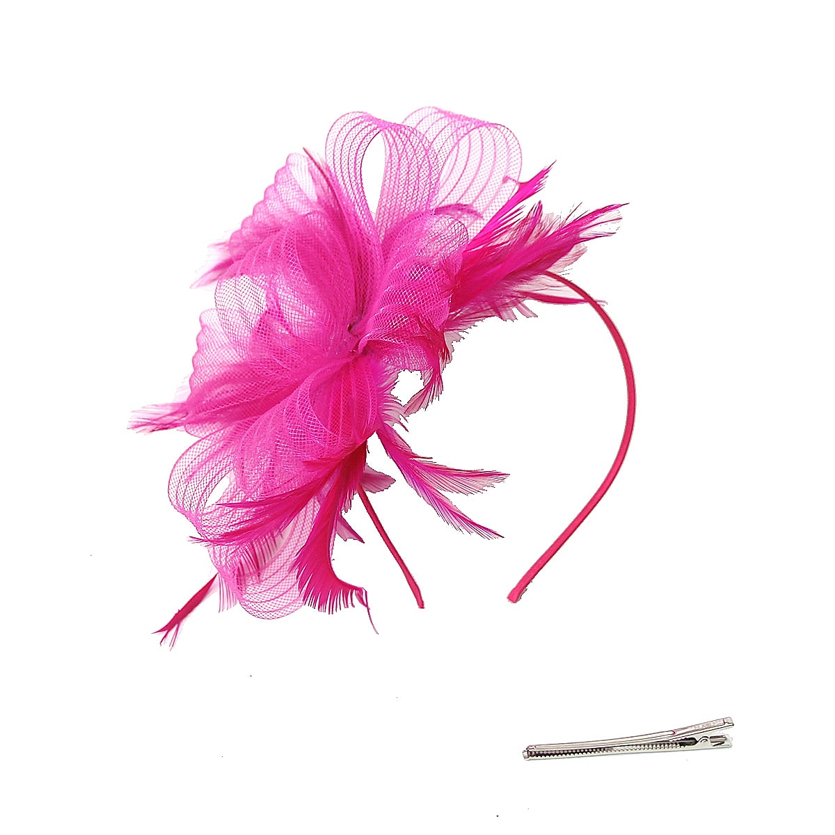 fascinators kentucky derby klobouk pokrývka hlavy organza polyester / polyamid kbelík klobouk párty / večer dovolená koktejl královský astcot vintage styl elegantní s nášivkami z peří pokrývka hlavy 2025 - $20.99 –P11