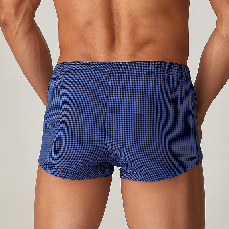Men's 1pack Underwear Basic Panties Boxers Underwear Briefs Nylon Antibacterial Leak Proof Pure Color Low Waist Blue Green 2025 - $12.49 –P7