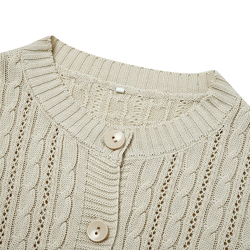 Women's Cardigan Sweater Open Front Crochet Knit Knit Knitted Fall Winter Cropped Daily Holiday Casual Long Sleeve Solid Color Beige S M L 2023 - US $37.99 –P6