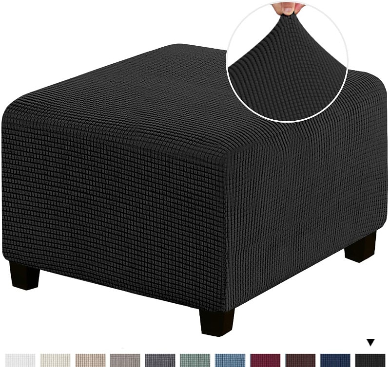 Capa otomana elástica capa otomana quadrada capa protetora para móveis dobrável para armazenamento banquinho protetor para móveis capa macia com fundo elástico de 2025 por $22.99 –P9