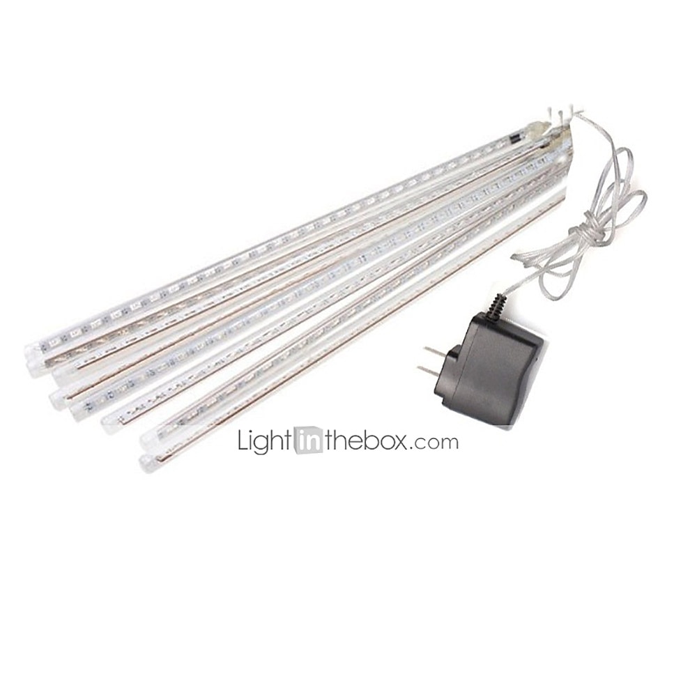 led מטאורים גשם אורות 30 ס"מ 11.8 אינץ' 8 צינורות 192 led נטיפי קרח שלג נופל אורות נצנצים כוכב חיצוני טיפת גשם אורות חג המולד מסיבת חתונה חג קישוט עץ 2026 - $16.99 –P6