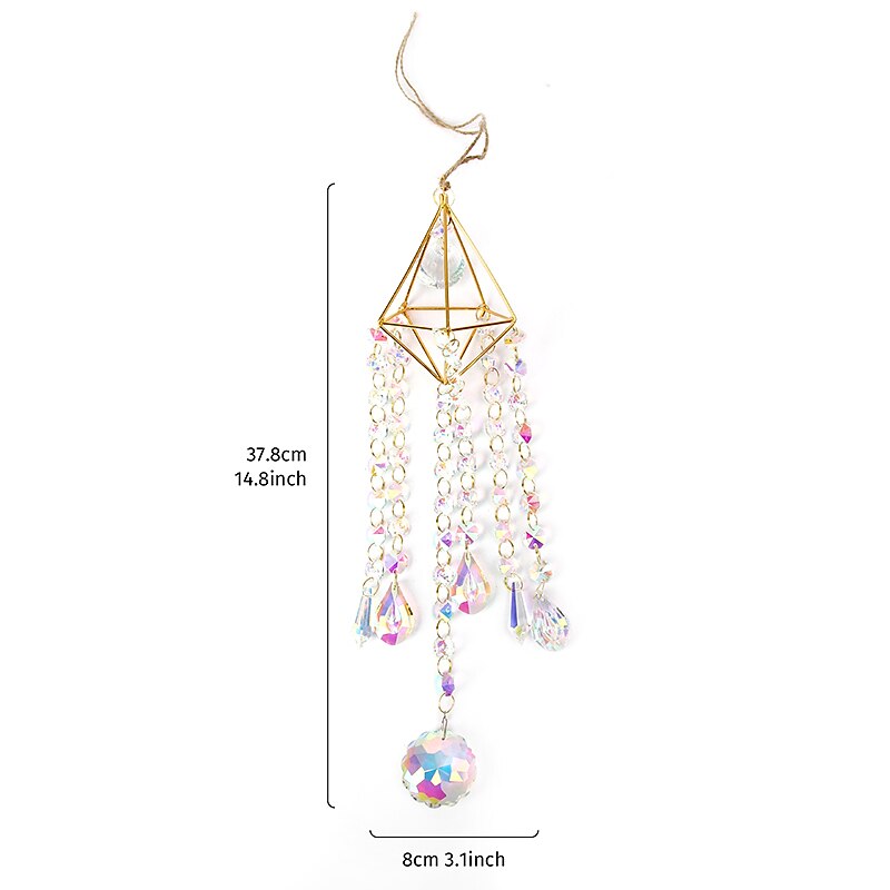 1PC Light Shadow Crystal Wind Chime Pendant Room Window Decoration Sunshine Catcher 2025 - $21.99 –P1