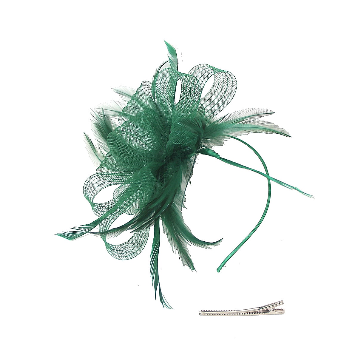 fascinators kentucky derby klobouk pokrývka hlavy organza polyester / polyamid kbelík klobouk párty / večer dovolená koktejl královský astcot vintage styl elegantní s nášivkami z peří pokrývka hlavy 2025 - $20.99 –P12