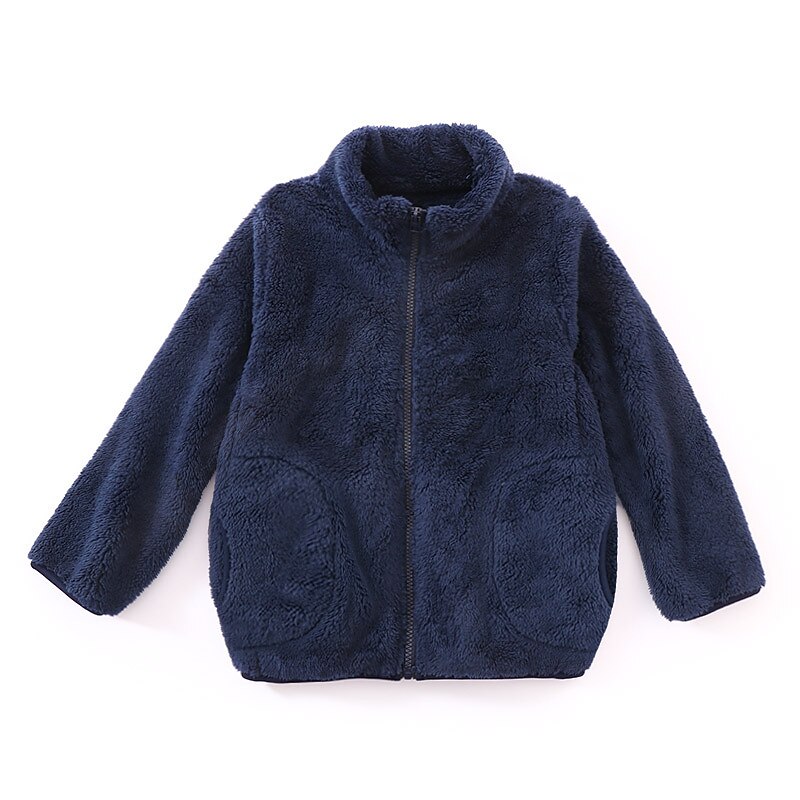 Barn Pojkar Fleece-jacka Ytterkläder Ensfärgat Långärmad Dragkedja Täcka Utomhus Bomull Mode Dagligen Blå Purpur Rodnande Rosa Vinter Höst 7-13 år 2025 - $22.99 –P4