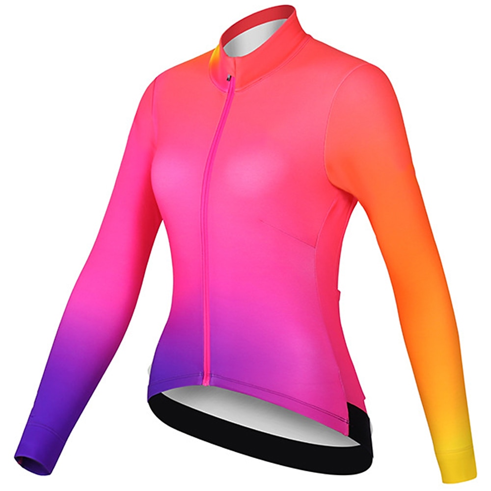 Mujer Maillot de Ciclismo Degradado Manga Larga Bicicleta Maillot Camiseta con 3 bolsillos traseros MTB Bicicleta Montaña Ciclismo Carretera Secado rápido Bandas Reflectantes Bolsillo trasero 2026 - $34.99 –P13