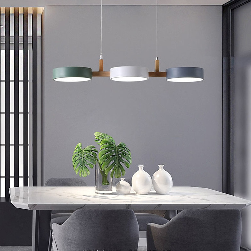 lampada a sospensione a led moderna in legno da 77 cm cavo regolabile 3000-6000k lampada a sospensione a 3 luci apparecchio per cucina sala da pranzo hotel negozio di abbigliamento ristorante del 2025 a $265.2 –P5
