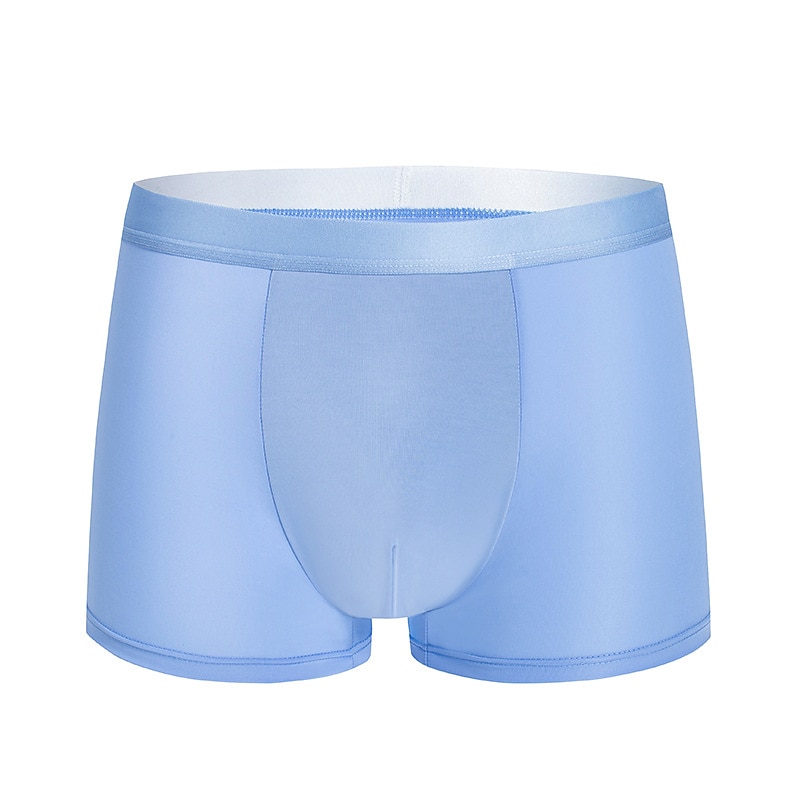 Bărbați 3 pachet Chiloți Boxeri Bărbătești Lenjerie Chiloți de bază Boxeri Mătase de Gheață Respirabil Απαλό Culoare pură Talie medie Negru Verde Deschis 2025 - $12.49 –P6
