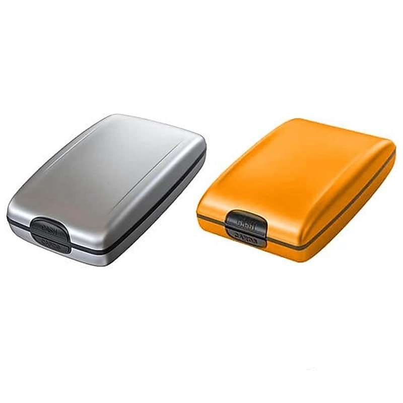 Portafoglio portacarte di credito da scrivania portacarte da visita custodia portacarte in acciaio inox plastica ABS portacarte per donne uomini del 2025 a $11.99 –P4
