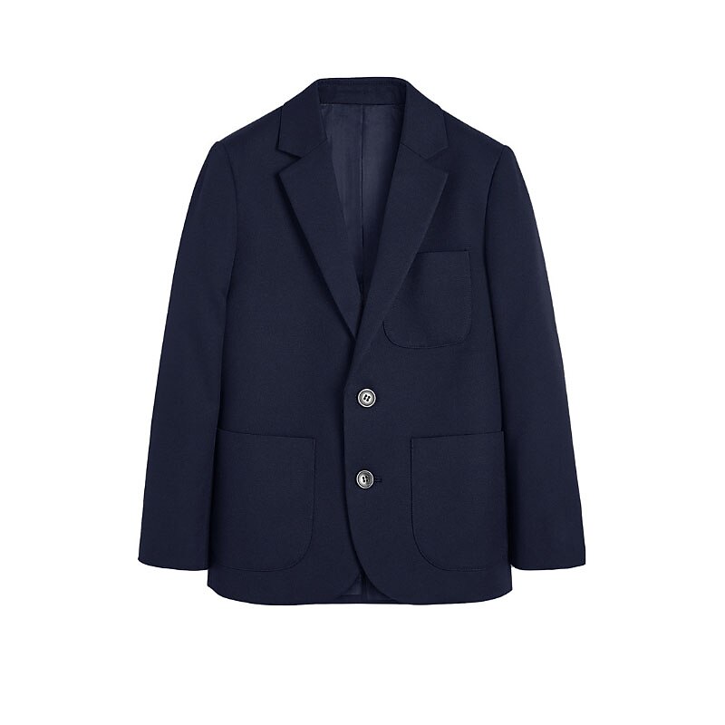 Barn Pojkar Blazer Kappa Ytterkläder Ensfärgat Långärmad Täcka Formell Grundläggande Dagligen Svart Marinblå Grå Vinter Höst 7-13 år 2025 - $32.99 –P5