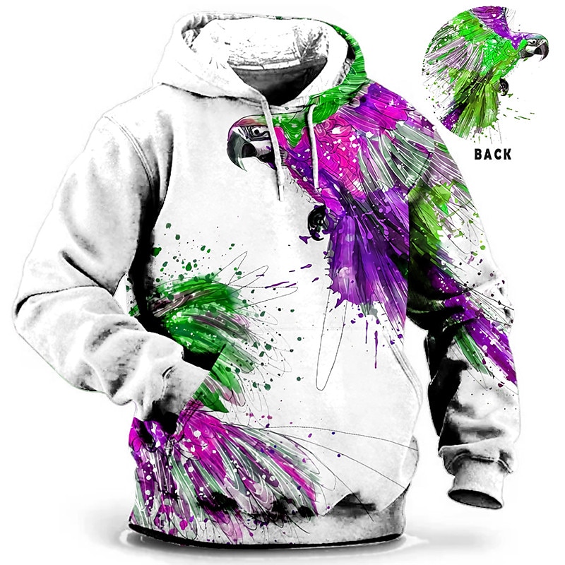 Homens Tamanho Grande Pulôver Moletom Com Capuz Grande e Alto Animal Com Capuz Bolsos Manga Longa Primavera & Outono Moda Roupa de rua Básico Confortável Trabalho Roupa Diária Blusas de 2025 por $28.99 –P2