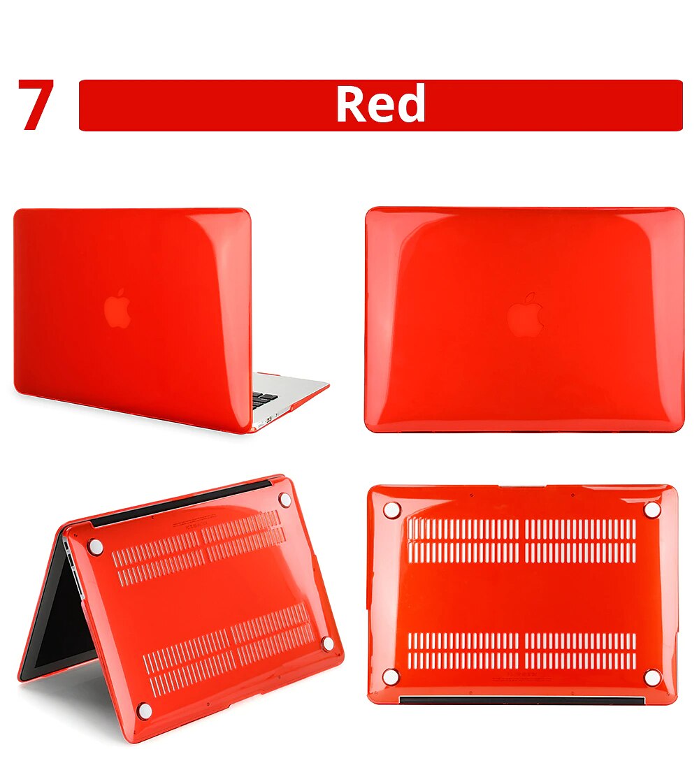Crystal Laptop Case For Apple Macbook Air Pro Retina 11 12 13 15 16 inch Solid Colored Plastic Hard Clear Laptop Cover Protective Cover 2025 - $14.99 –P8