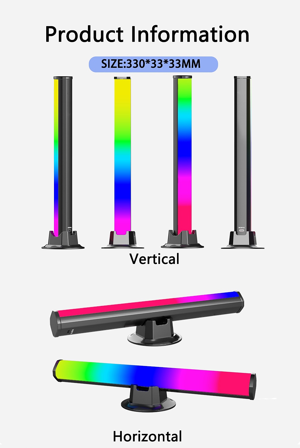 LED Smart Light Desktop Atmosphere Light, TV Background Light Tuya Wifi Bluetooth Smart Colourful Competitive Game Light with APP Remote Control USB Powered  Interior Decorative Light 2025 - $39.99 –P3