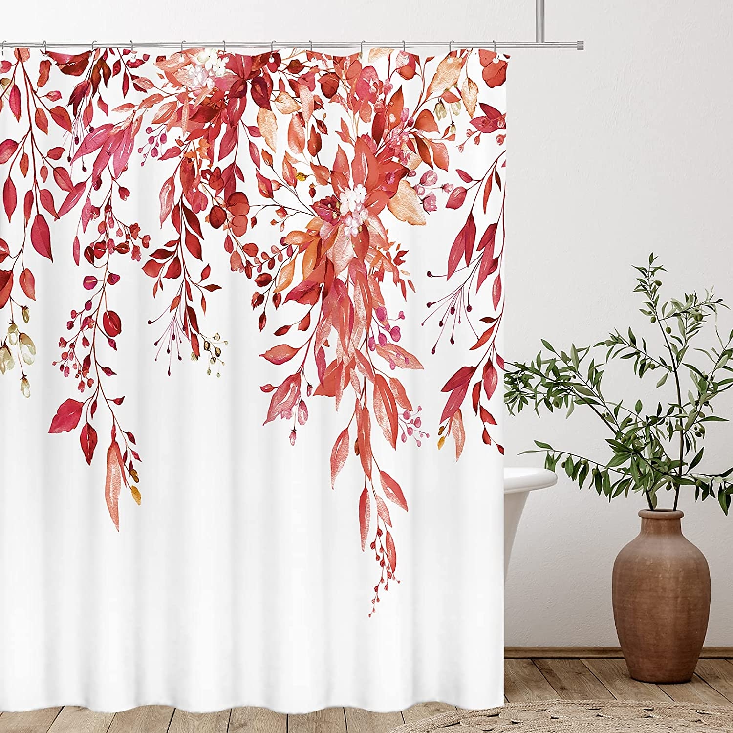 Badkarshängande med krokar 180cm*180cm(70"*70") Polyester tvättbar vattentät landskapsblommig växtmönster 2025 - $22.99 –P13