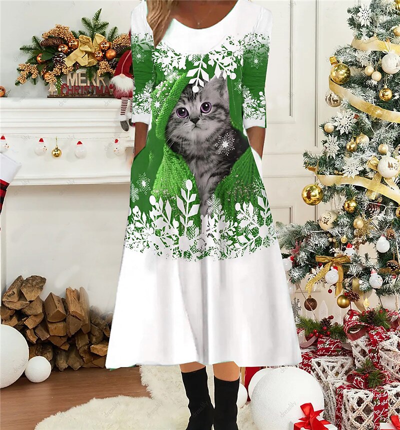 Dresslily christmas hot sale cat dress