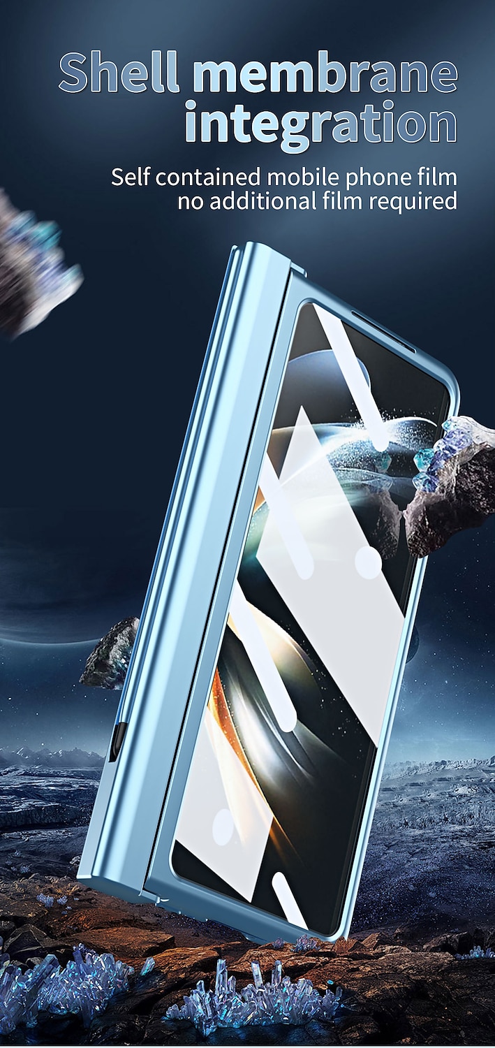 τηλέφωνο tok Για Samsung Galaxy Z Fold 5 Z Fold 4 Z Fold 3 Πίσω Κάλυμμα Προστατευτικό φακού κάμερας Σταντ ποδηλάτου με στυλό S Μονόχρωμο Ψημένο γυαλί PC Μεταλλικό 2025 - $34.99 –P5