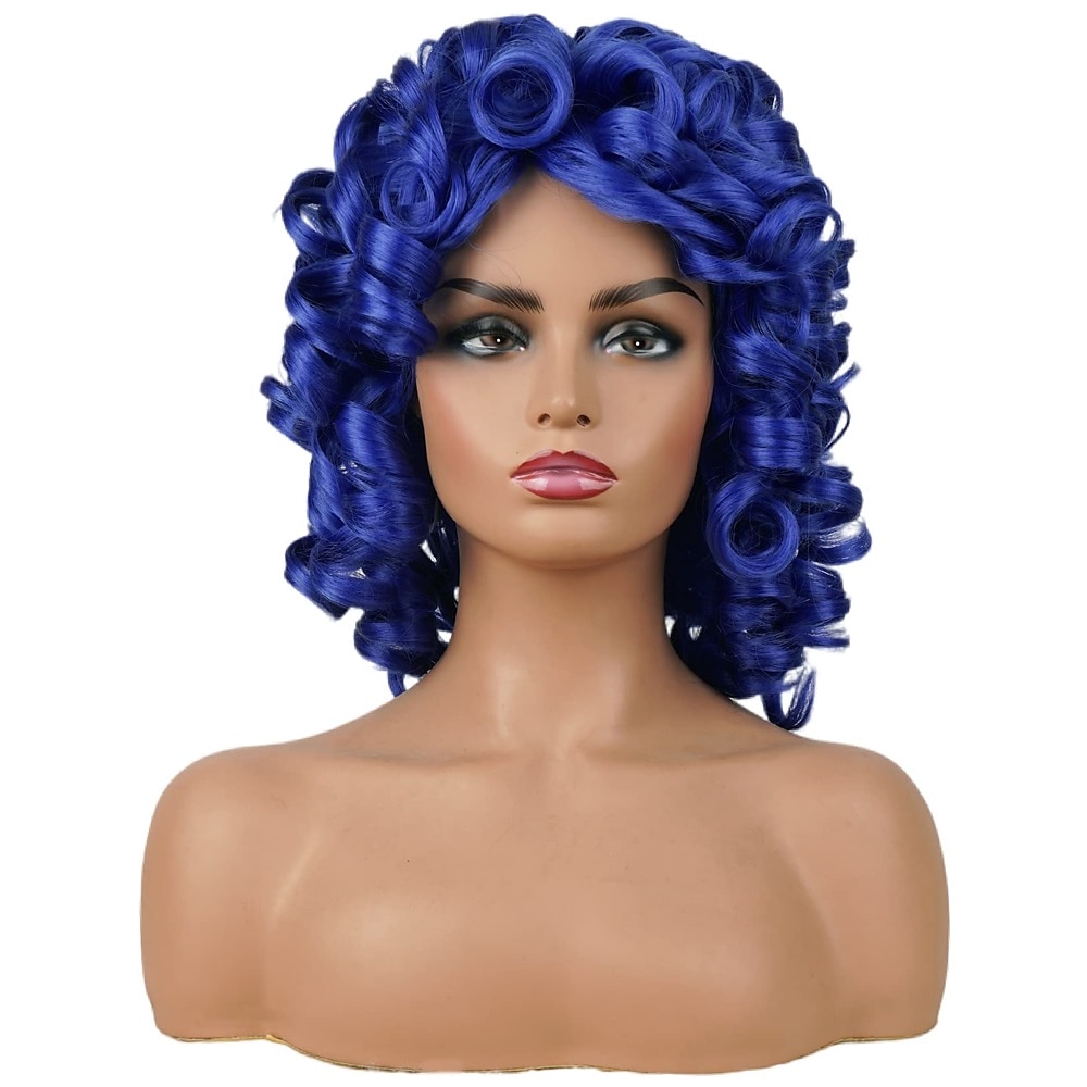 korte krullende pruiken voor zwarte vrouwen zachte zwarte grote krullende pruik met pony afro kinky krullen hittebestendige natuurlijk ogende synthetische pruik voor afro-amerikaanse vrouwen 2025 - $21.99 –P8