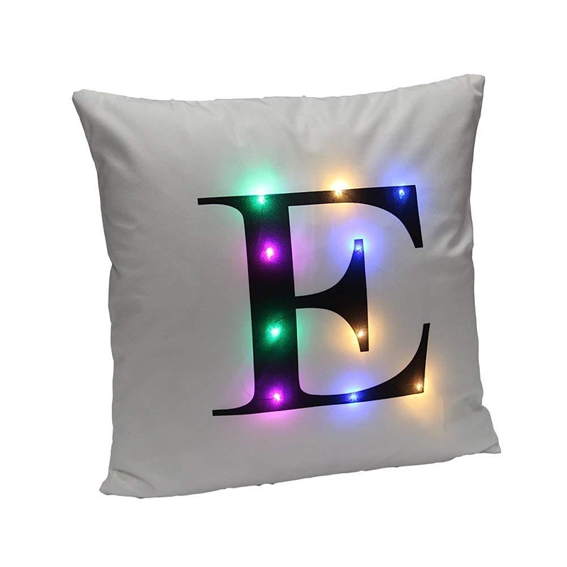 led párnahuzat világító párnahuzat angol betűs elemmel működő párna párnahuzat otthoni kanapé párnahuzat nappali dekoráció 45x45cm 17,7x17,7 hüvelyk 2025 - $11.49 –P6