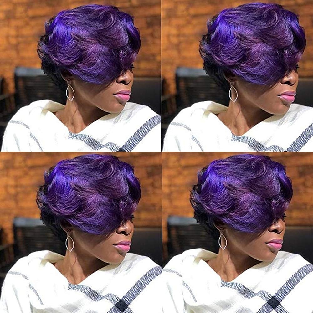 Ombre rote Pixie-Perücke kurze geschichtete natürliche synthetische Perücke mit Pony kurze ombre burgunderrote Pixie-Schnitthaarperücken für Frauen kurze Perücken für schwarze Frauen afroamerikanische 2025 - $28.99 –P7