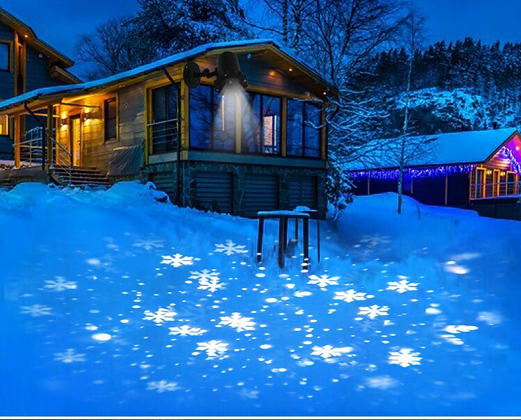 Snowflake lampa projektora oświetlenie świąteczne o wysokiej jasności wtyczka niskiego napięcia pilot boże narodzenie wewnątrz i na zewnątrz atmosfera dekoracyjna lampa projektora 2025 - $27.99 –P10