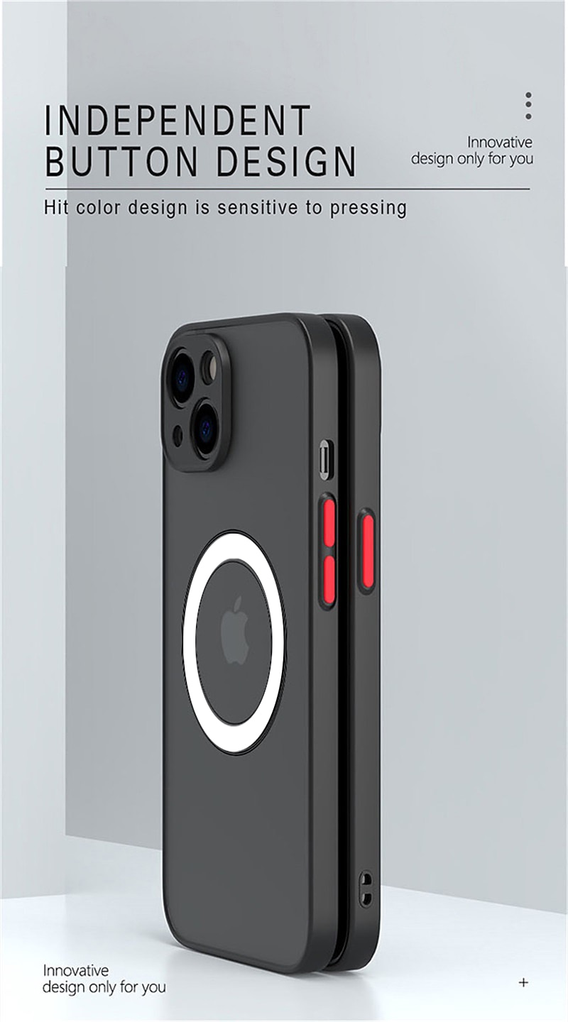 Чехол для iPhone 16e iPhone 16 iPhone 15 Pro Max Plus iPhone 14 13 12 11 Pro Max Plus X XR XS Защитный чехол тонкий с MagSafe полупрозрачный ультратонкий матовый блестящий однотонный PC 2025 - $13.99 –P16