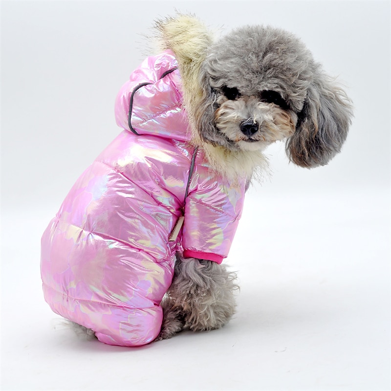 Chien Chat Manteau Veste Anorak en Duvet Mignon Occasionnel Hiver Chaud Respirant Doux Lavable Confortable Extérieur Décontracté Quotidien Vêtements pour Chiens for Bichon Frisé Spitz Nain Béb de 2026 ? $30.99 –P4