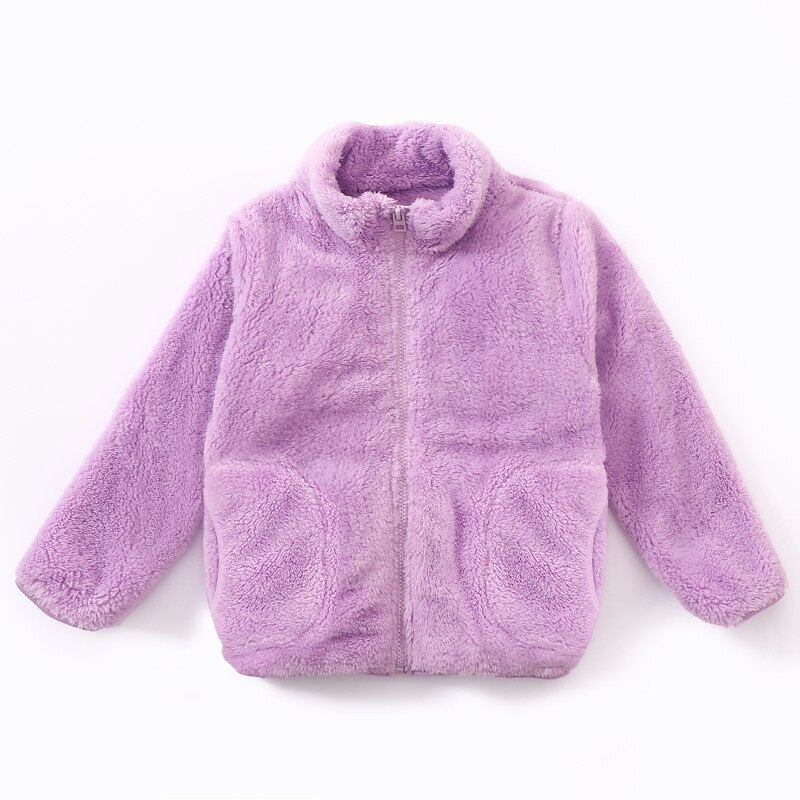 Barn Pojkar Fleece-jacka Ytterkläder Ensfärgat Långärmad Dragkedja Täcka Utomhus Bomull Mode Dagligen Blå Purpur Rodnande Rosa Vinter Höst 7-13 år 2025 - $22.99 –P2
