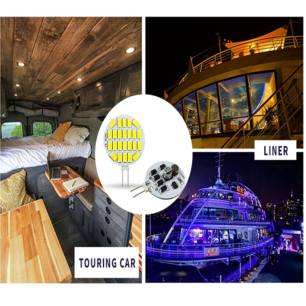 2025年 10 個の led バイピンライト 24led ac/dc12v-36v 定電流ワイド電圧コーンライト led バイピンライト g4 ピン 5730 smd ビーズ ウィンドウキャビネットランプ 家庭用インテリアランプ 装飾ランプ光源  コレクション – $27.99 –P9