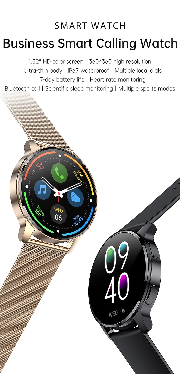 696 i50 Smart Watch 1.32 inch Smartwatch Fitness Running Watch Bluetooth Pedometer Call Reminder Sleep Tracker Compatible with Android iOS Women Hands-Free Calls Message Reminder Custom Watch Face IP 2025 - $56.99 –P1