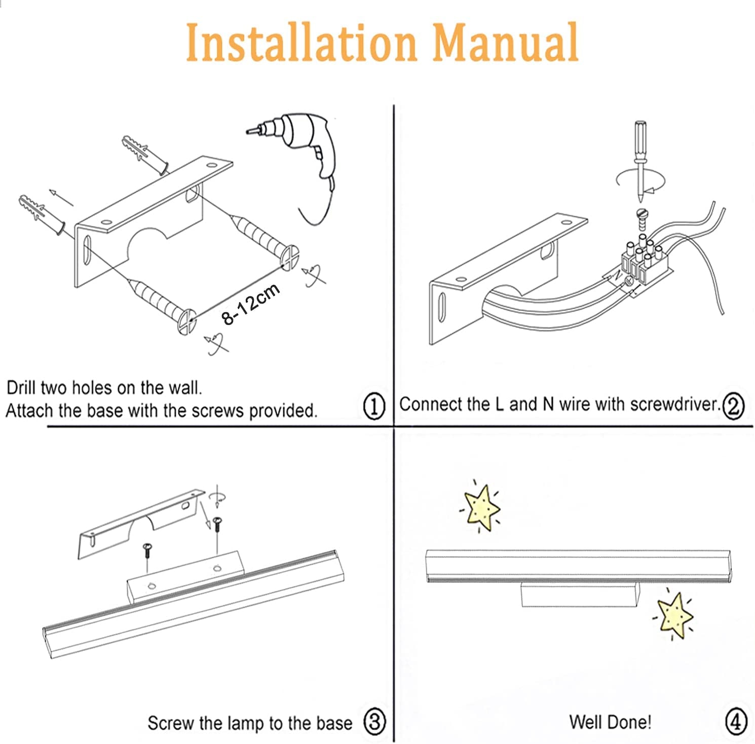 servantlys led speil frontlampe vanntett ip20 led baderomslys over speil veggbelysningsarmaturer for bad soverom stue skap 110-240v 2025 - $82.99 –P9