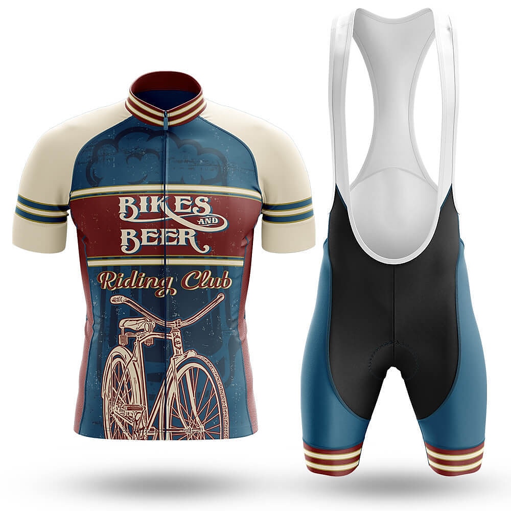 Men's Cycling Jersey with Bib Shorts Short Sleeve Mountain Bike MTB Road Bike Cycling Black Red Navy Blue Oktoberfest Beer Bike Clothing Suit 3D Pad Breathable Quick Dry Back Pocket Polyester Spandex 2025 - $41.99 –P8