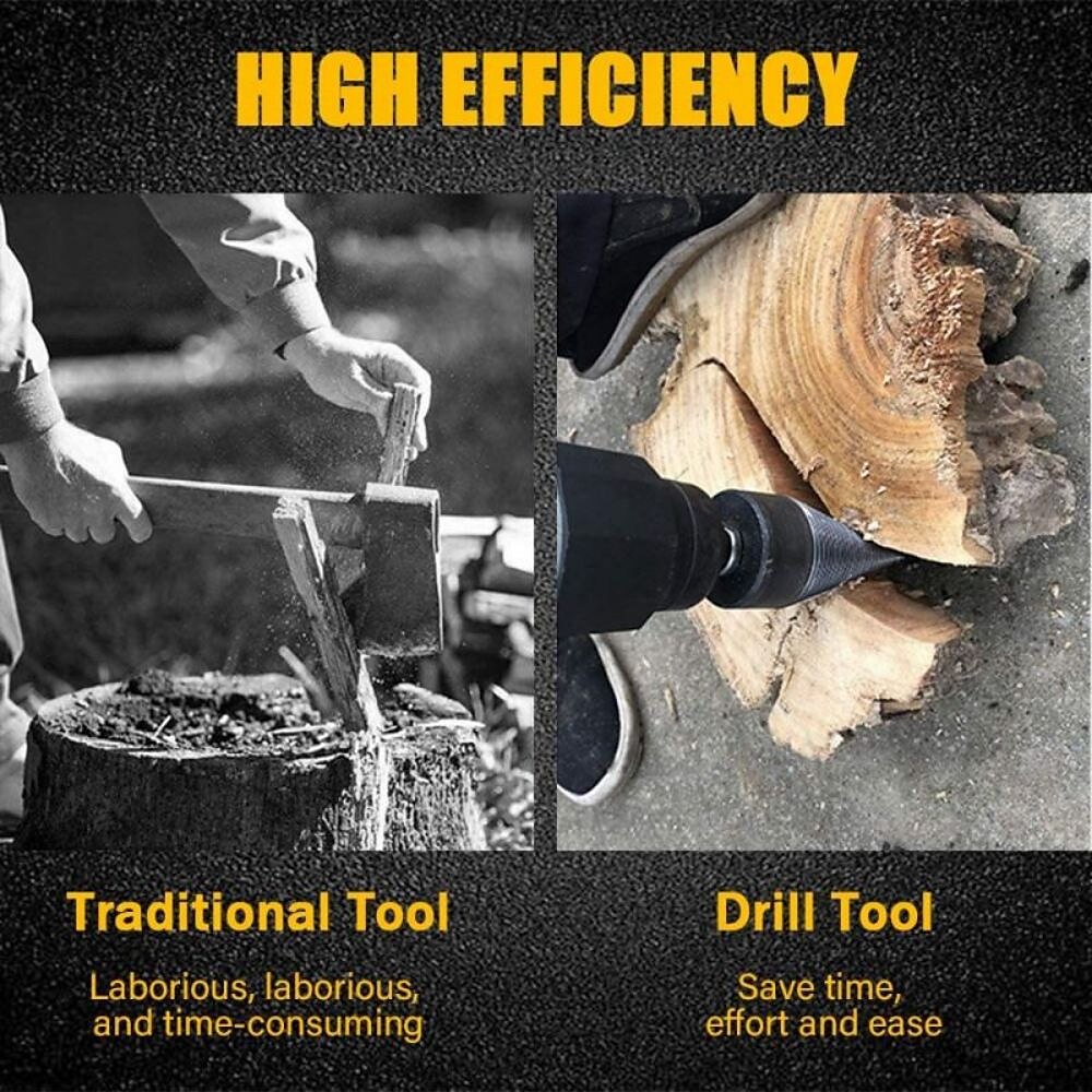 Firewood Log Splitter Drill Bit Hex Shank Removable Wood Splitter Drill Bits Heavy Duty Drill Screw Cone Driver 38mm/42mm/45mm (1.475"/1.625"/1.75") 2025 - $15.99 –P5