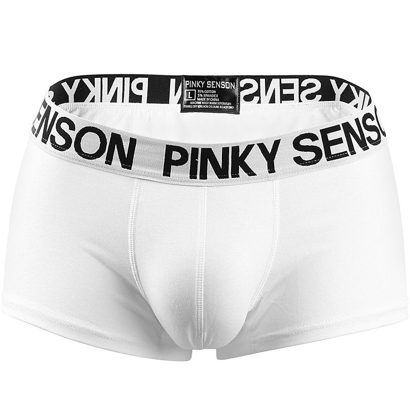 Herren 3 Pack Unterwäsche Unterwäsche Boxer Slip Polyester-Baumwoll-Gemische Waschbar Komfortabel Buchstabe Tiefe Hüfthöhe Schwarz Weiß 2025 - $12.99 –P2