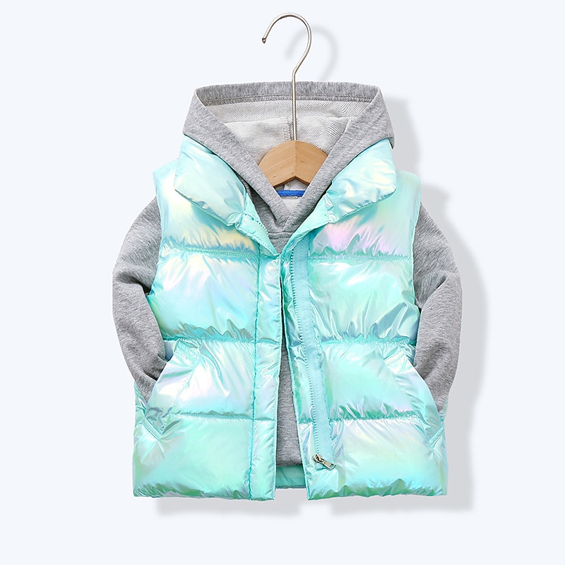 Barn Pojkar Västkappa Ytterkläder Ensfärgat Bokstav Ärmlös Täcka Utomhus Mode Dagligen Flerfärgad Grön Svart Vinter Höst 7-13 år 2025 - $22.99 –P3