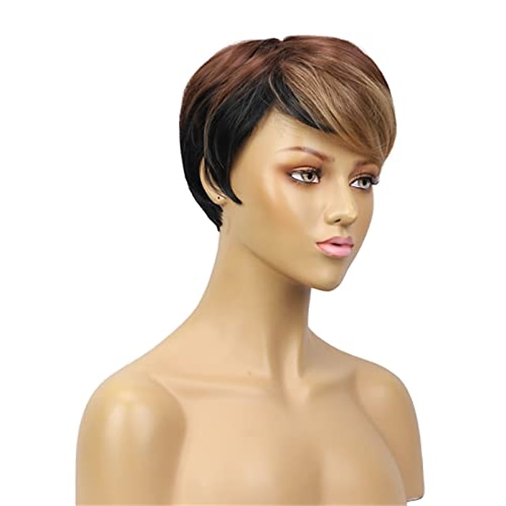 parrucca di capelli corti parrucche per le donne nere short pixie cut parrucche per le donne nere breve rettilineo parrucche nere delle signore parrucche sintetiche corte per le donne nere donne del 2025 a $24.99 –P3