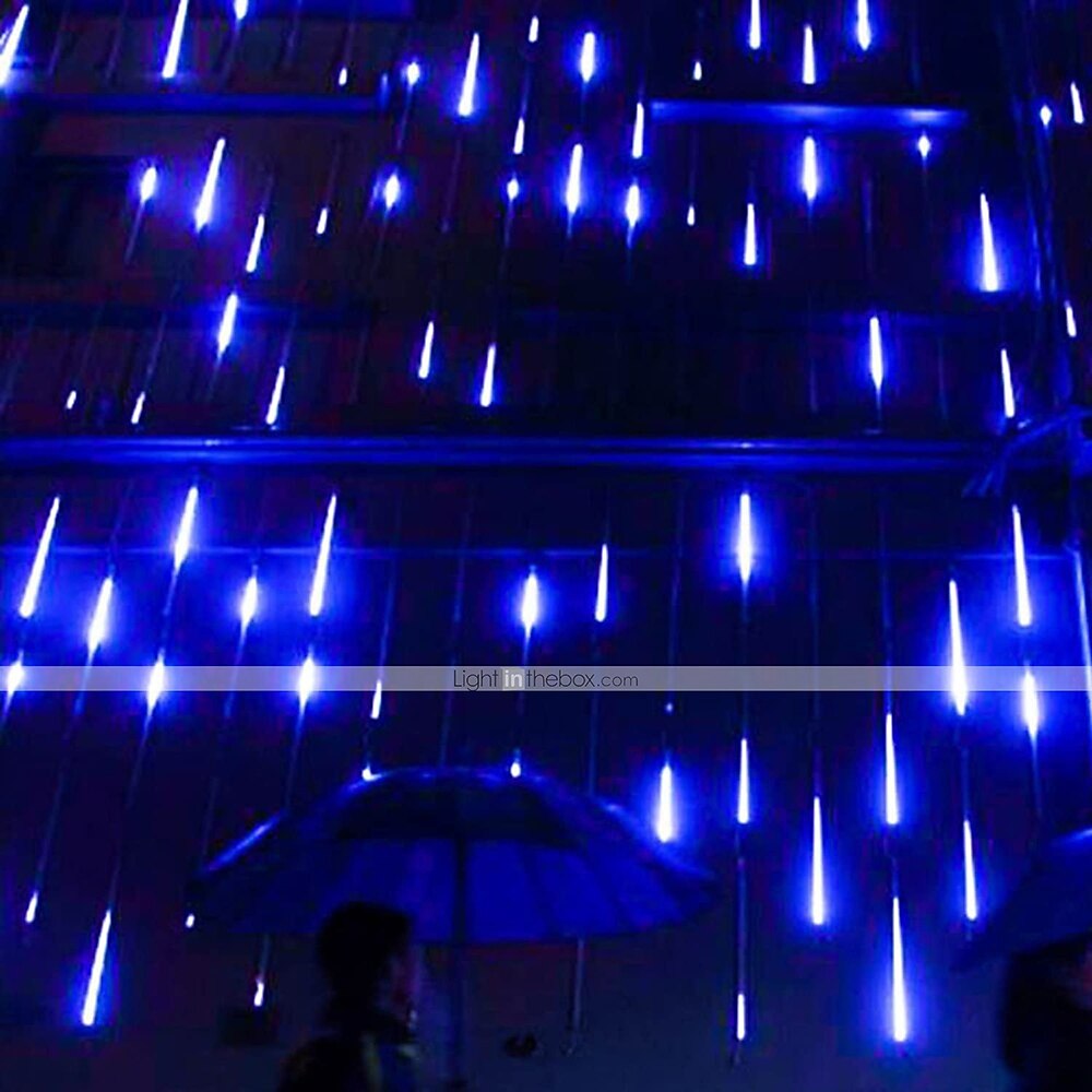 2 πακέτα μετεωρίτη ντους βροχής led φωτιστικό led 30cm 11,8 ίντσες 16 σωλήνες 384 led που πέφτουν σταγόνα βροχής παγωμένο χριστουγεννιάτικο δέντρο γάμος νεράιδα φως γιορτινή διακόσμηση δρόμου 2025 - $27.99 –P8